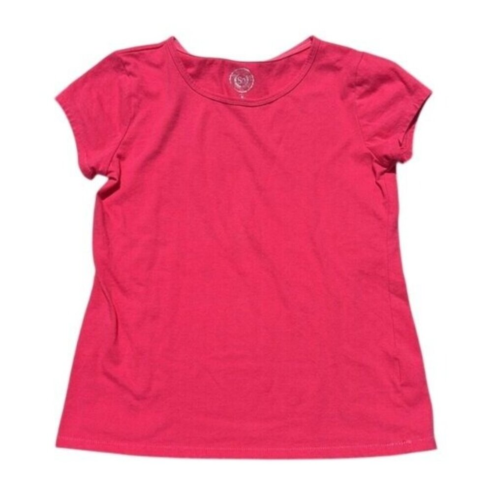 So Girls Pink Cotton Short Sleeve T-Shirt Size M Crew Neck